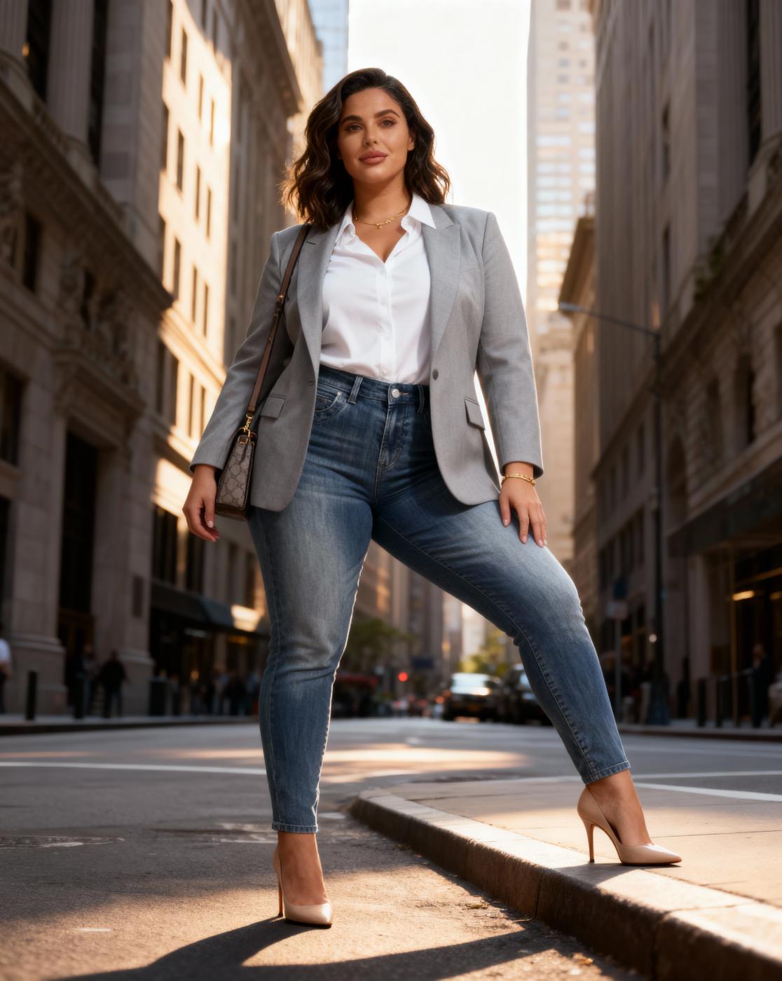 Preview: Samara Slim - Mid Blue