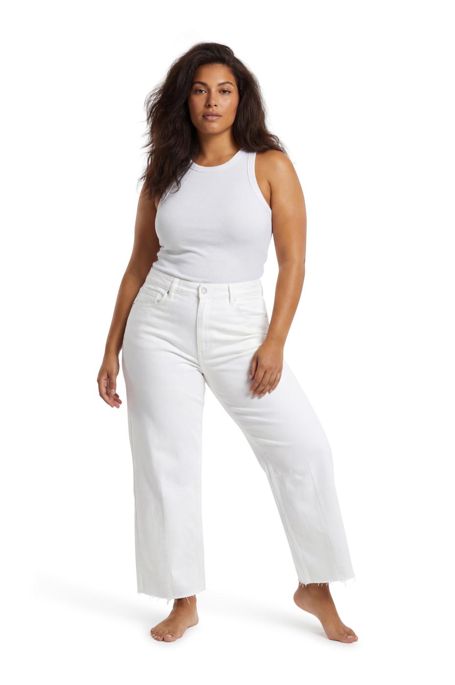 Dora Barrel Fit -  White