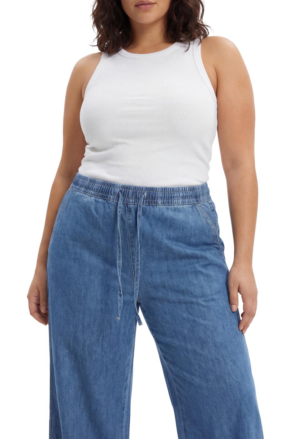 Preview: Frida Wide Leg - Blue Denim