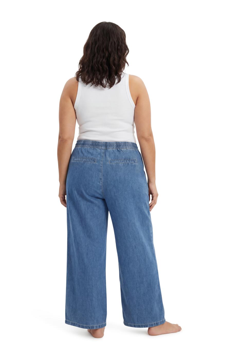 Frida Wide Leg - Blue Denim